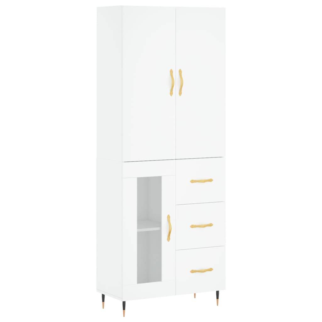 vidaXL Highboard Weiß 69,5x34x180 cm Holzwerkstoff