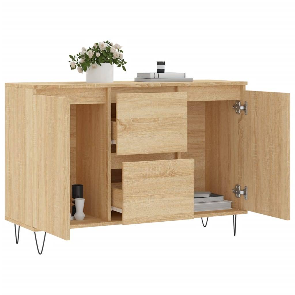 vidaXL Sideboard Sonoma-Eiche 104x35x70 cm Holzwerkstoff