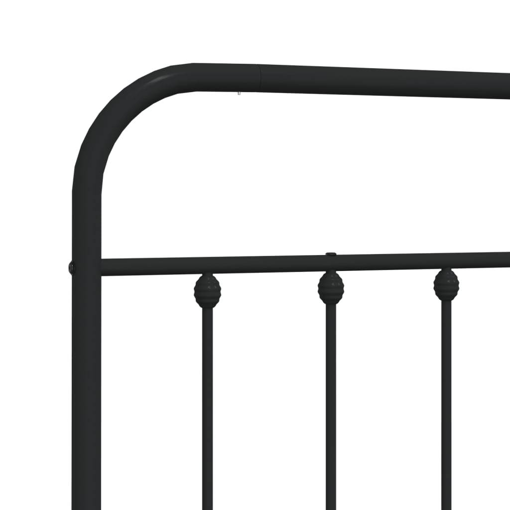 vidaXL Kopfteil Metall Schwarz 135 cm