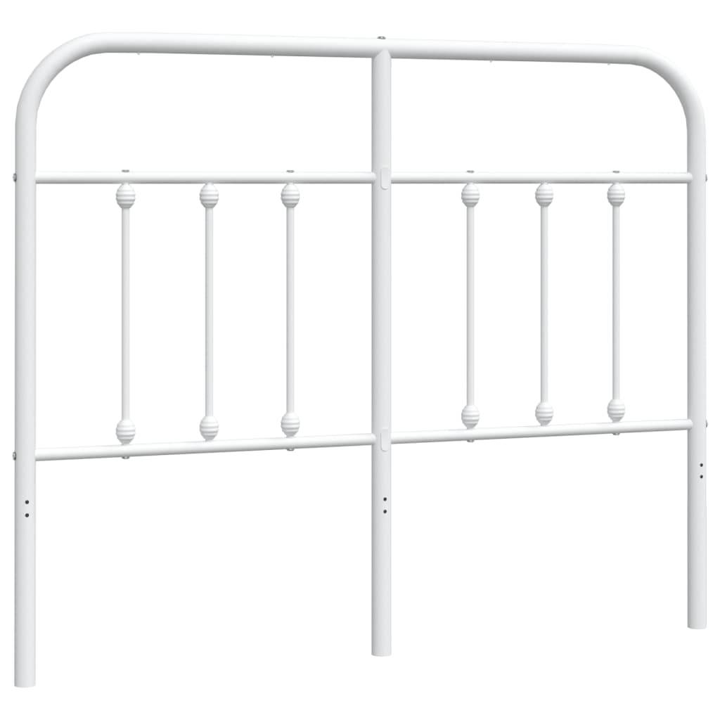 vidaXL Kopfteil Metall Weiß 120 cm