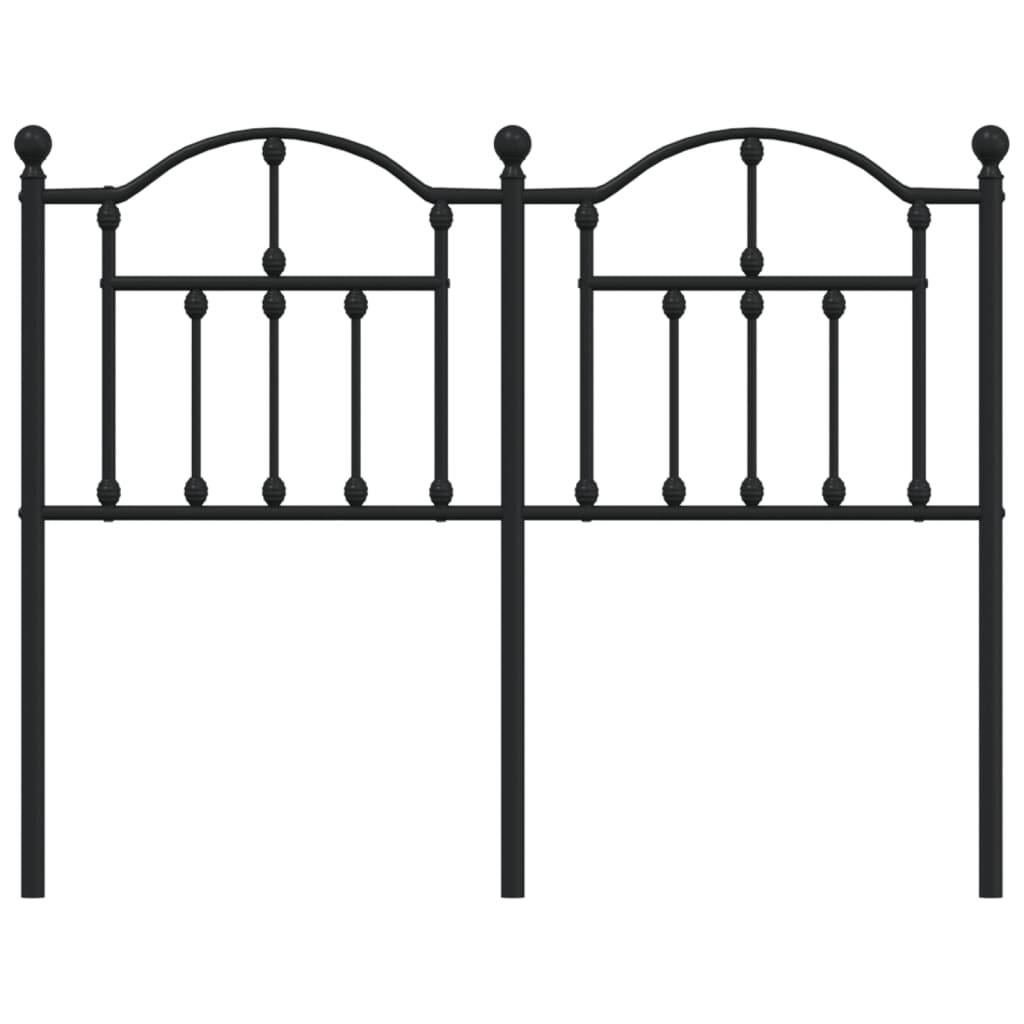 vidaXL Kopfteil Metall Schwarz 120 cm