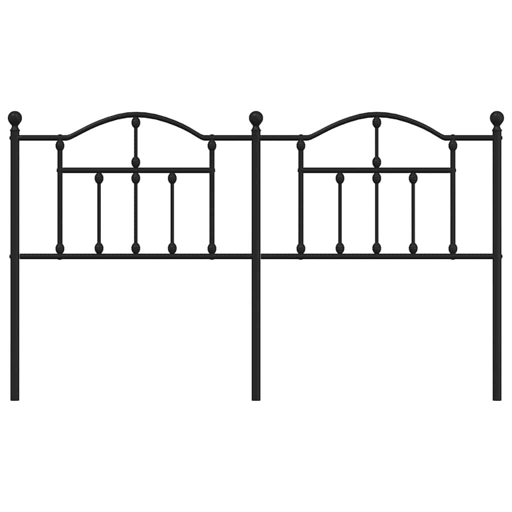 vidaXL Kopfteil Metall Schwarz 180 cm