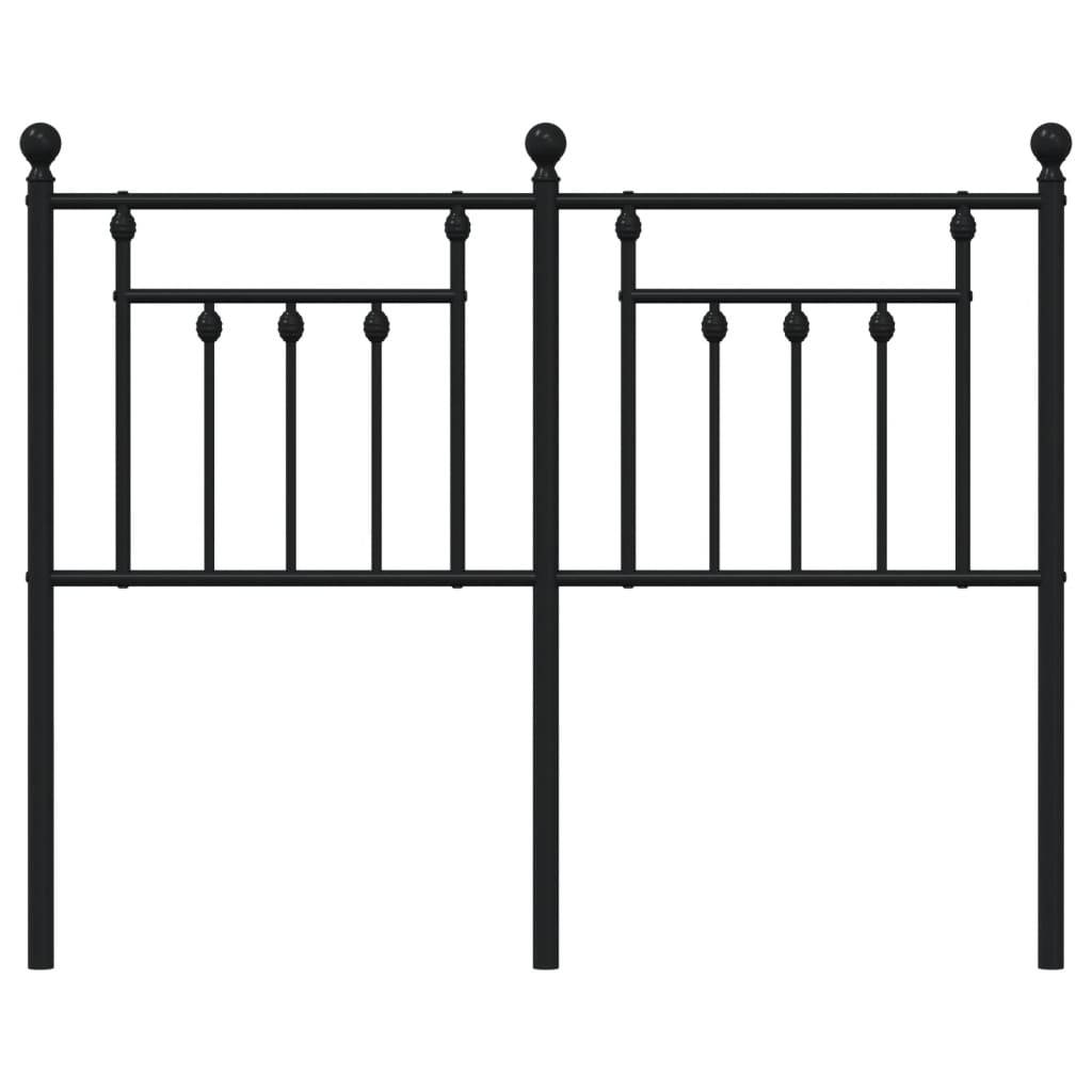 vidaXL Kopfteil Metall Schwarz 120 cm