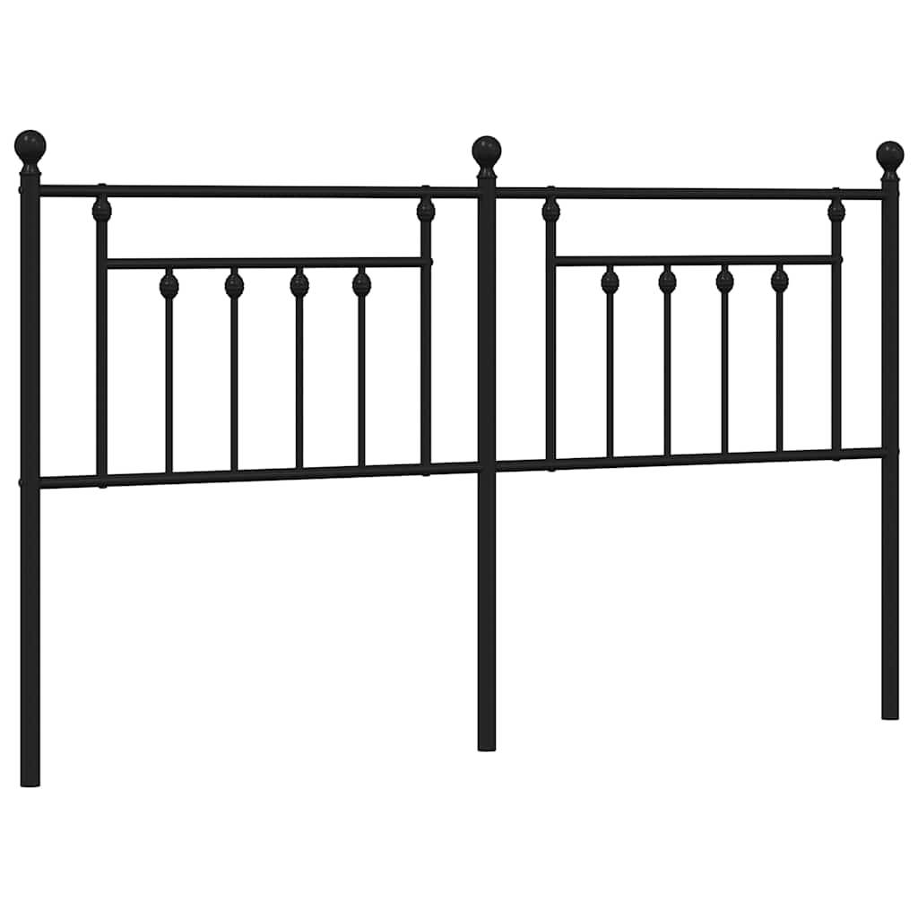 vidaXL Kopfteil Metall Schwarz 180 cm