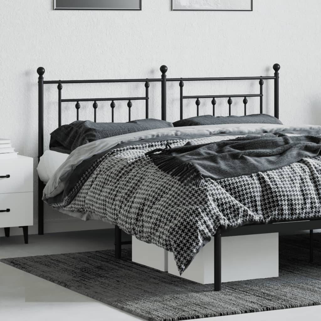 vidaXL Kopfteil Metall Schwarz 180 cm