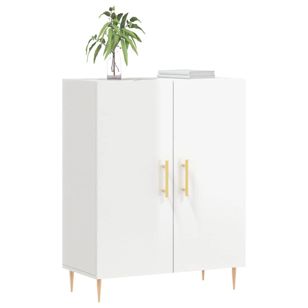 vidaXL Sideboard Hochglanz-Weiß 69,5x34x90 cm Holzwerkstoff