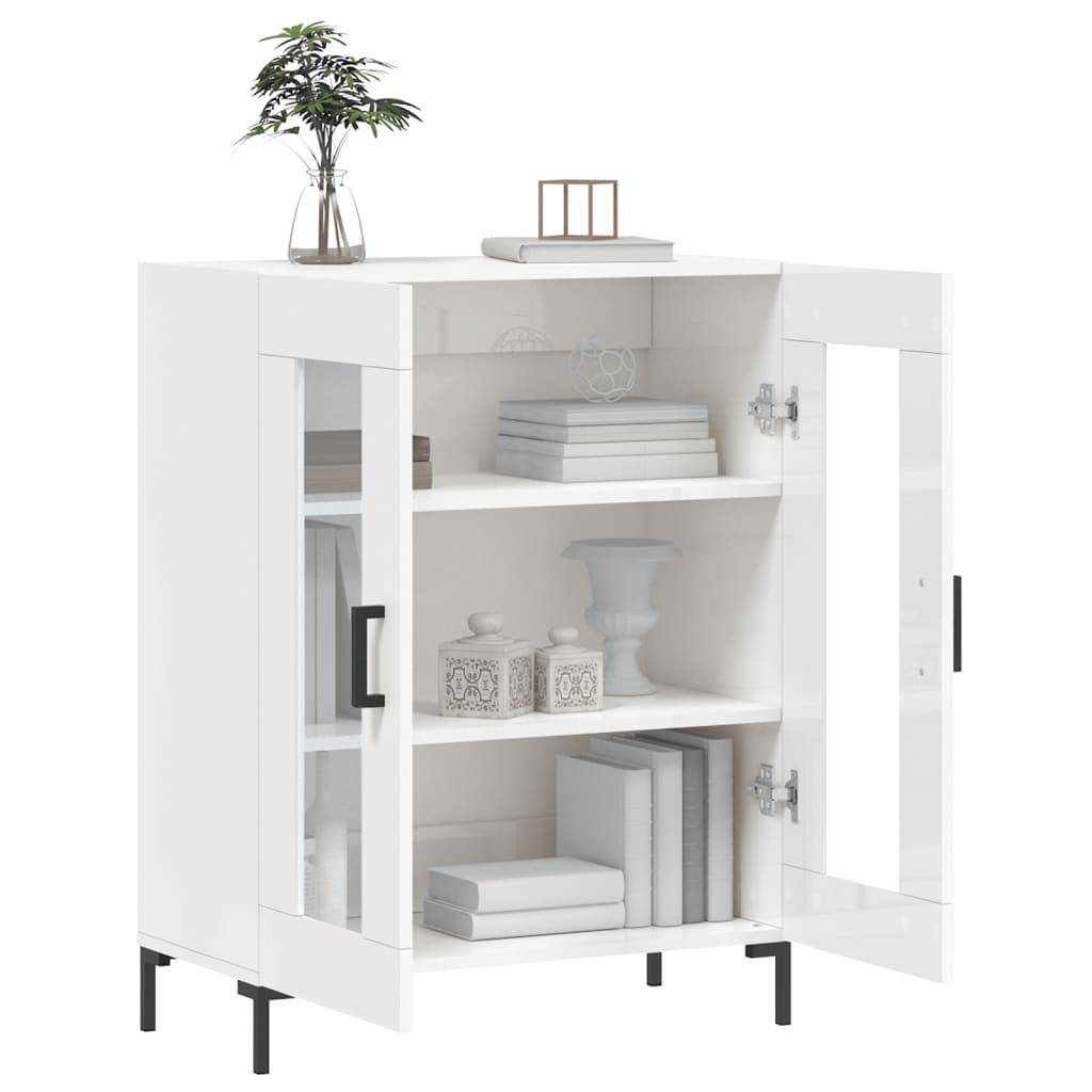 vidaXL Sideboard Hochglanz-Weiß 69,5x34x90 cm Holzwerkstoff