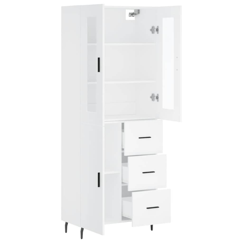vidaXL Highboard Weiß 69,5x34x180 cm Holzwerkstoff