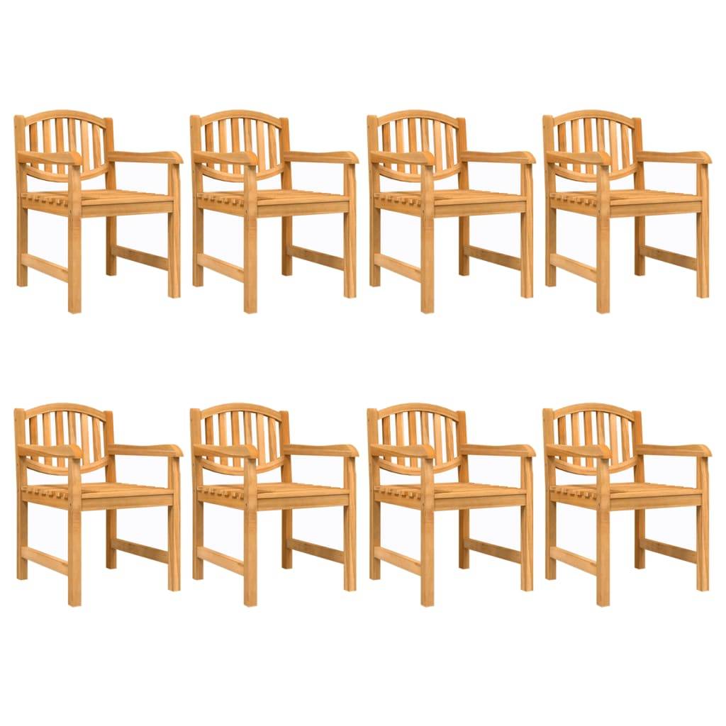 vidaXL Gartenstühle 8 Stk. 58x59x88 cm Massivholz Teak