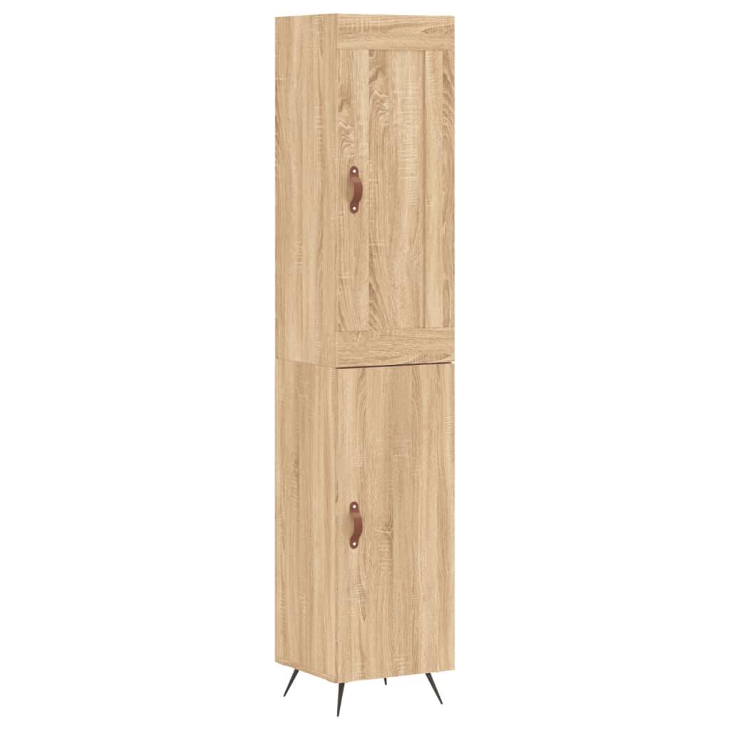 vidaXL Highboard Sonoma-Eiche 34,5x34x180 cm Holzwerkstoff