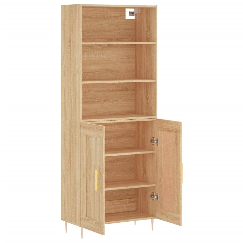 vidaXL Highboard Sonoma-Eiche 69,5x34x180 cm Holzwerkstoff