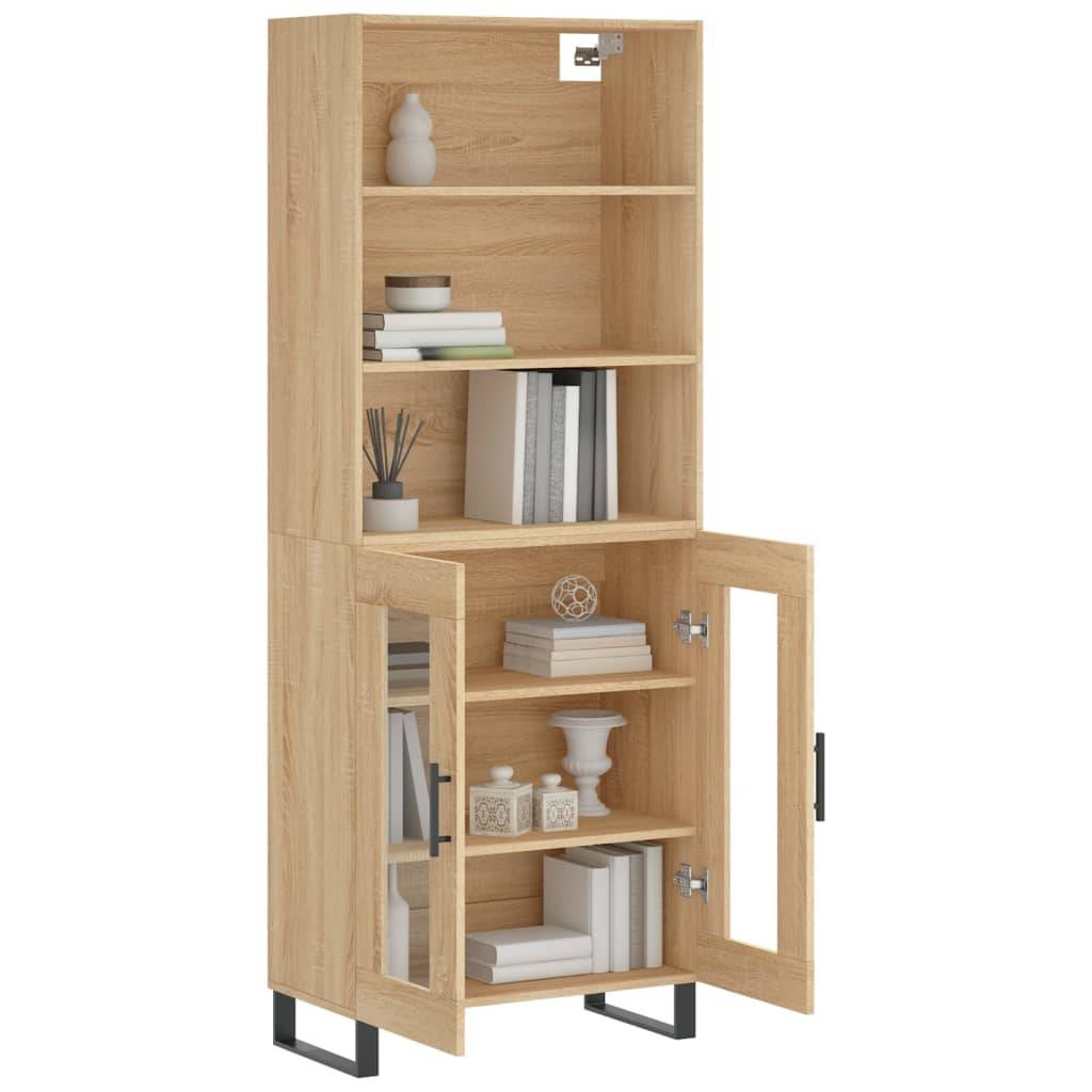 vidaXL Highboard Sonoma-Eiche 69,5x34x180 cm Holzwerkstoff
