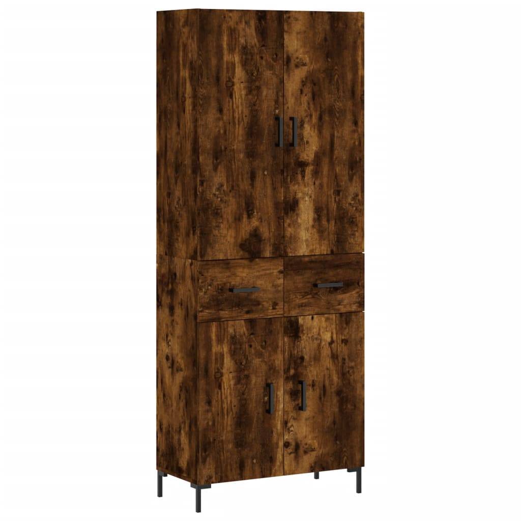 vidaXL Highboard Räuchereiche 69,5x34x180 cm Holzwerkstoff