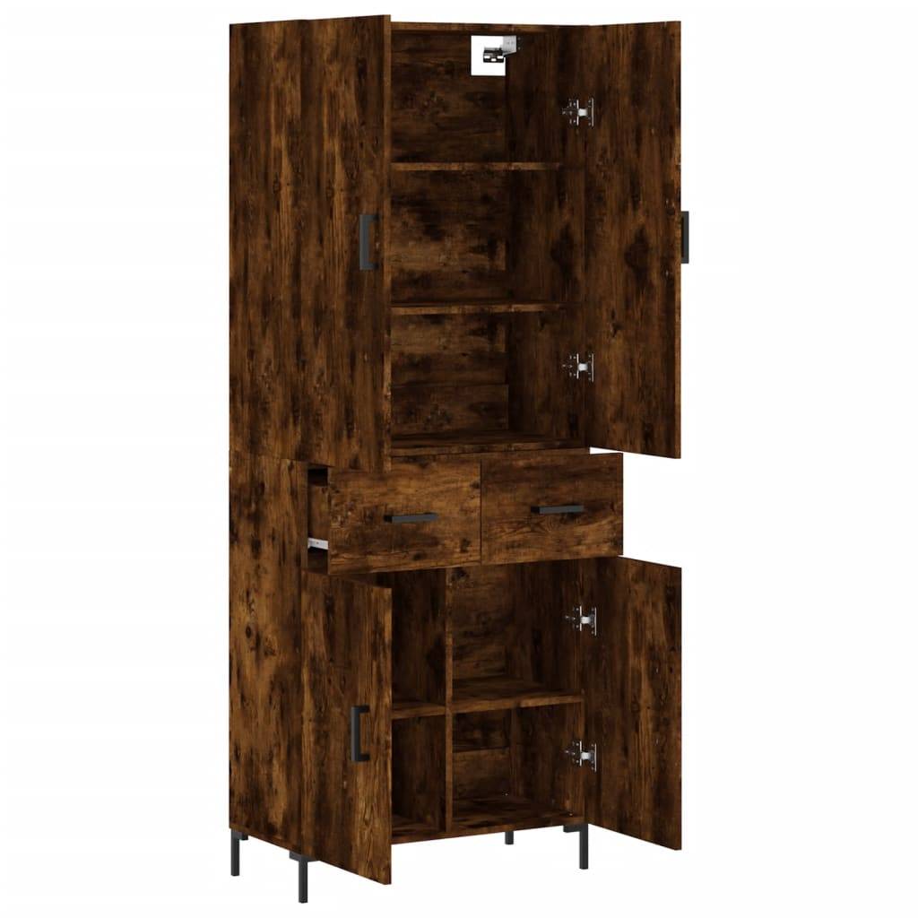 vidaXL Highboard Räuchereiche 69,5x34x180 cm Holzwerkstoff