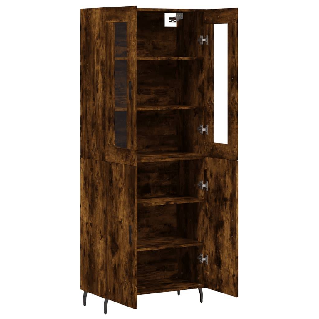 vidaXL Highboard Räuchereiche 69,5x34x180 cm Holzwerkstoff