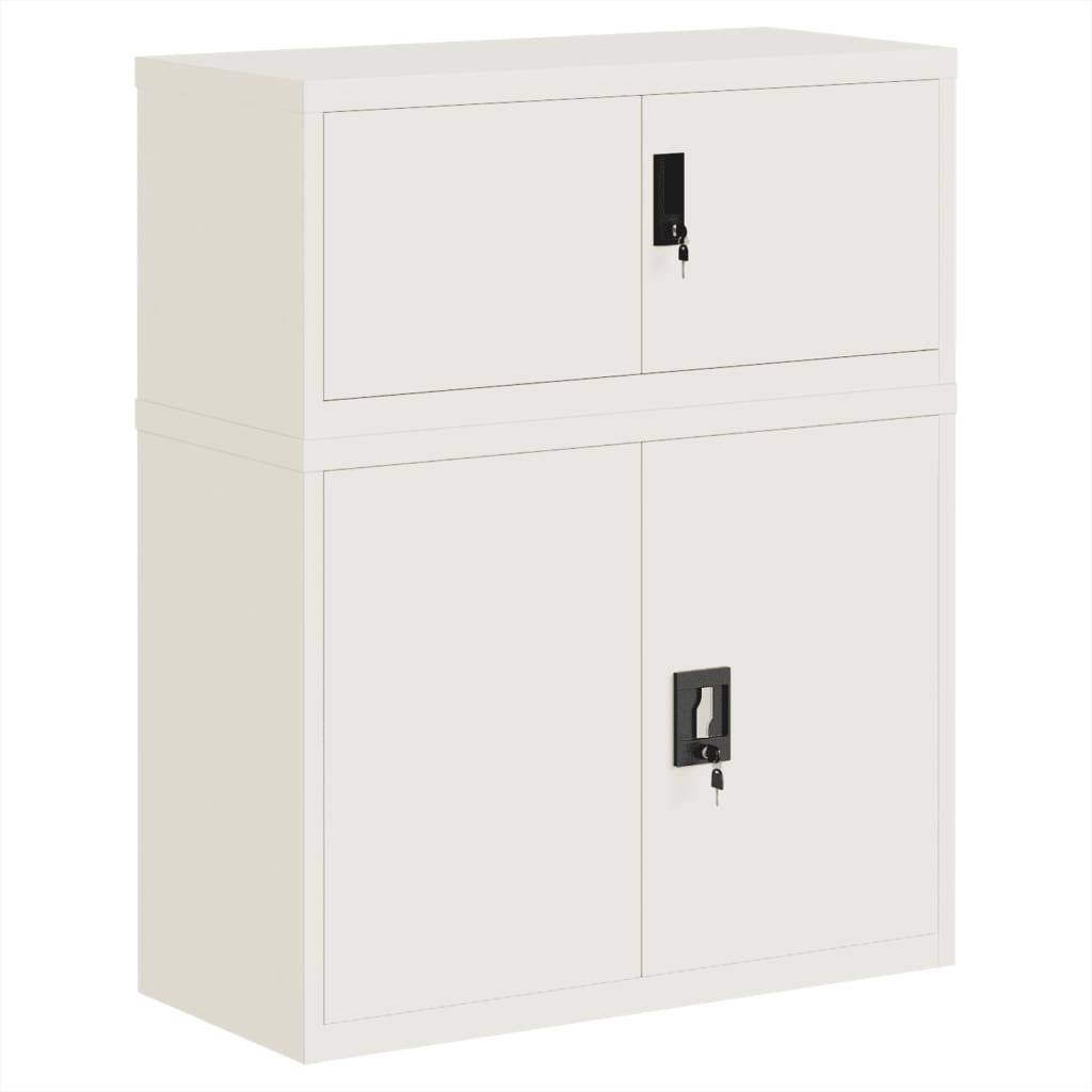 vidaXL Aktenschrank Weiß 90x40x110 cm Stahl