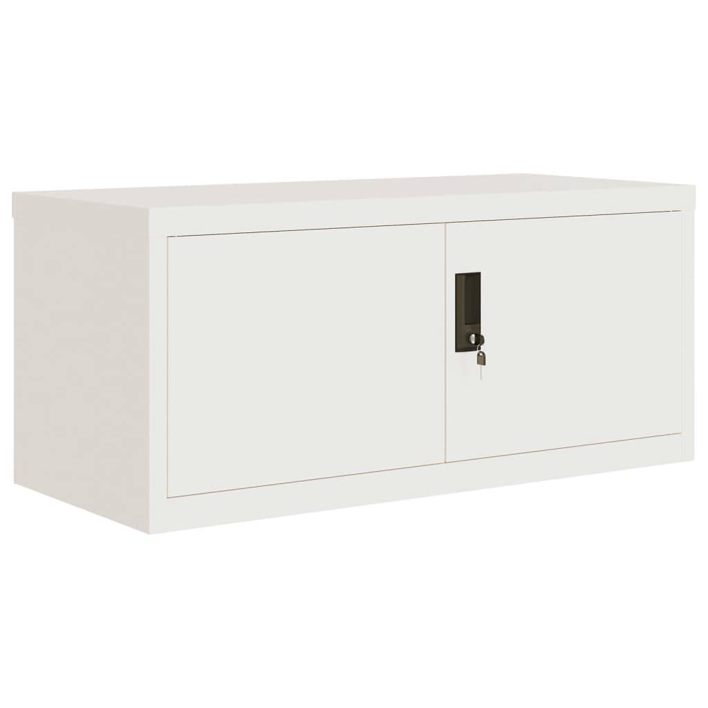vidaXL Aktenschrank Weiß 90x40x130 cm Stahl