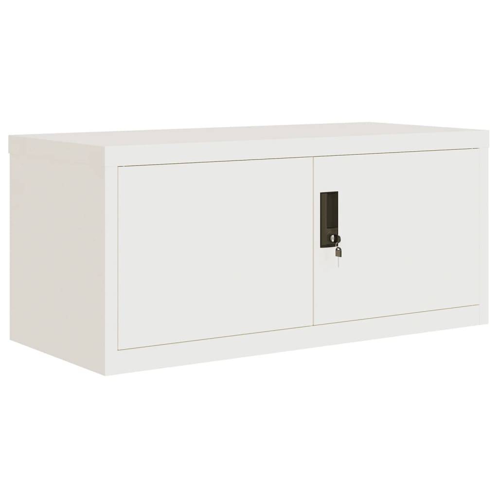 vidaXL Aktenschrank Weiß 90x40x240 cm Stahl
