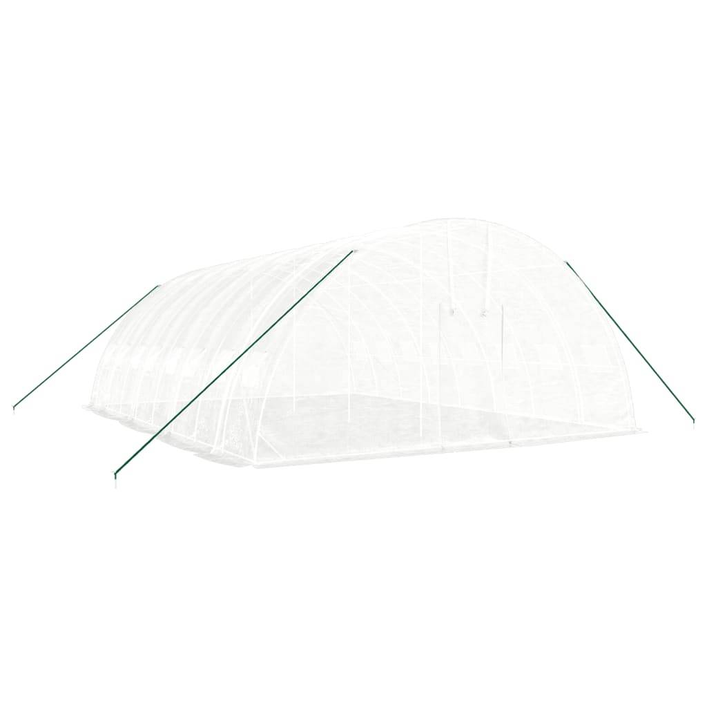 vidaXL Gewächshaus mit Stahlrahmen Weiß 48 m² 8x6x2,85 m