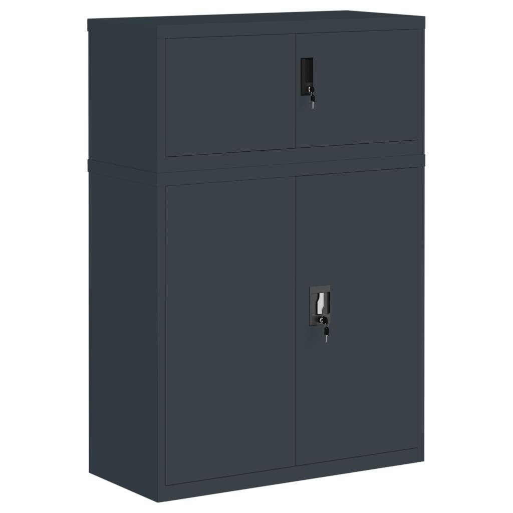 vidaXL Aktenschrank Anthrazit 90x40x130 cm Stahl