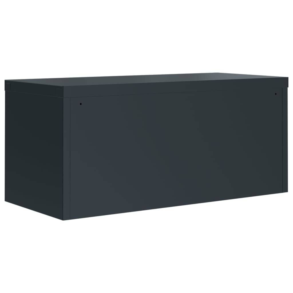 vidaXL Aktenschrank Anthrazit 90x40x130 cm Stahl