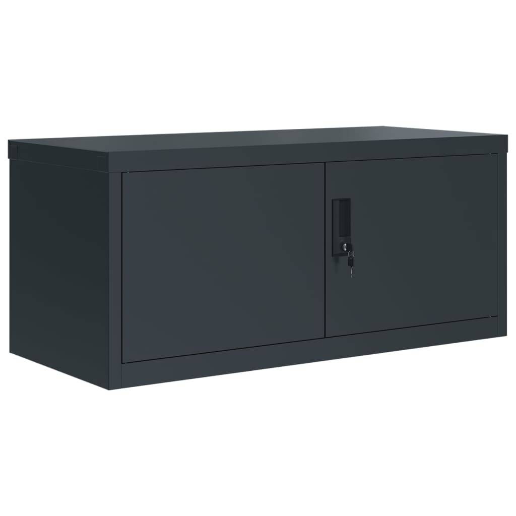 vidaXL Aktenschrank Anthrazit 90x40x220 cm Stahl
