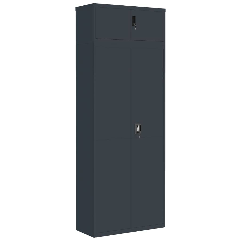 vidaXL Aktenschrank Anthrazit 90x40x240 cm Stahl