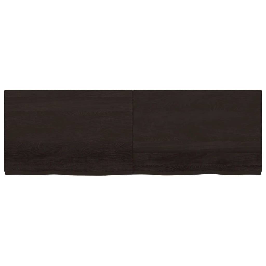 vidaXL Waschtischplatte Dunkelbraun 180x60x(2-6)cm Massivholz