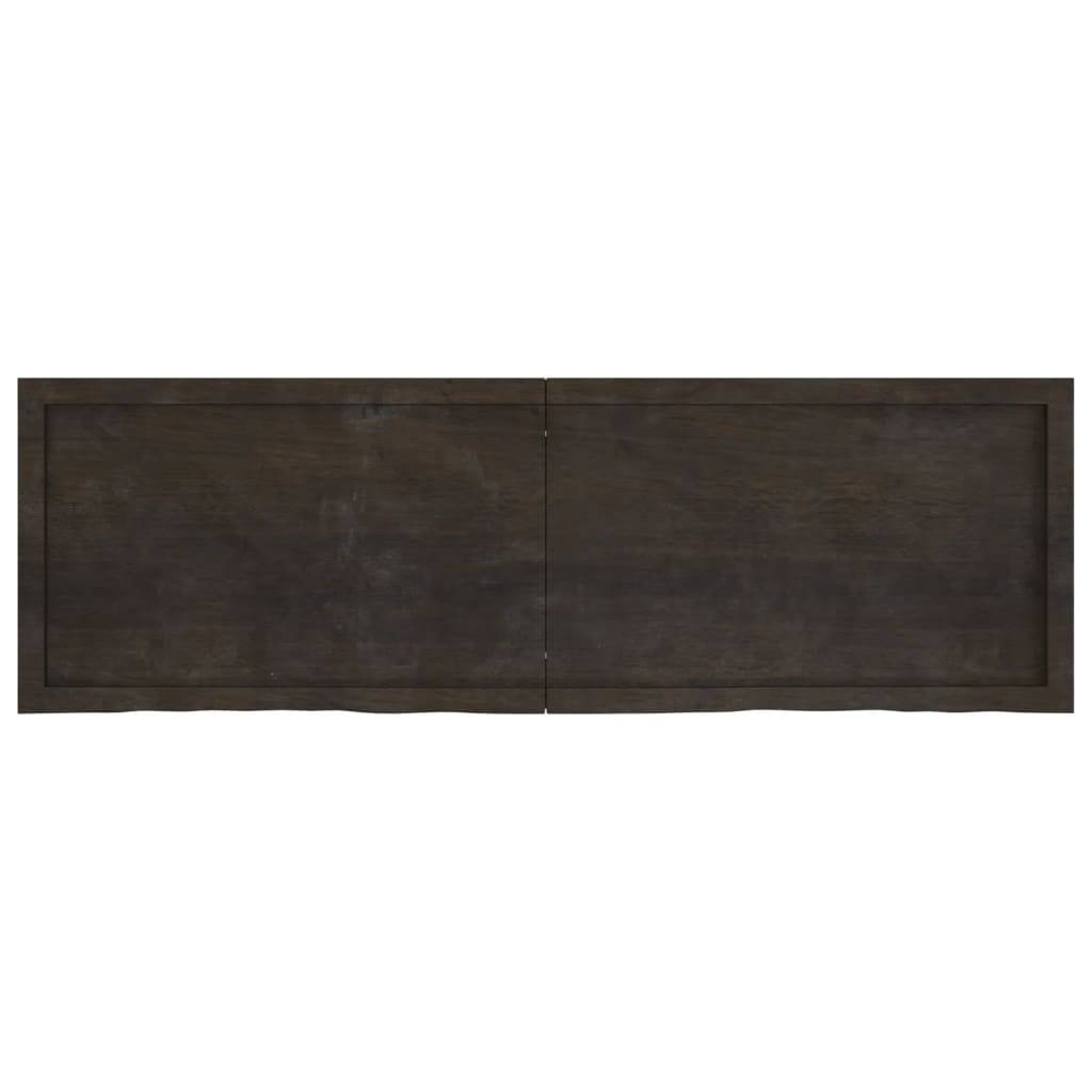 vidaXL Tischplatte Dunkelbraun 160x50x(2-6)cm Massivholz Eiche