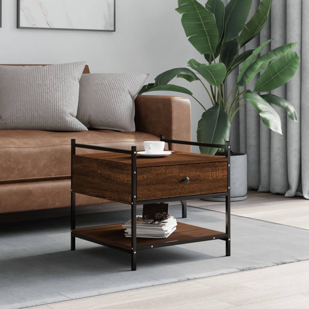 vidaXL Couchtisch Braun Eichen-Optik 50x50x50 cm Holzwerkstoff