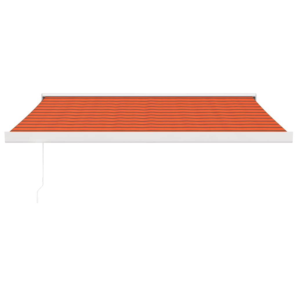 vidaXL Markise Einziehbar Orange und Braun 3,5x2,5 m Stoff & Aluminium