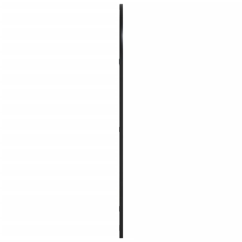 vidaXL Wandspiegel Schwarz 60x100 cm Gewölbt Eisen