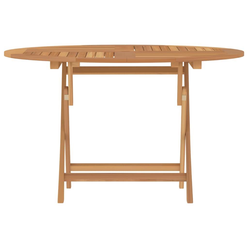 vidaXL Gartentisch Klappbar Ø 110x75 cm Massivholz Teak