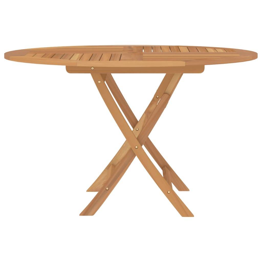 vidaXL Gartentisch Klappbar Ø 110x75 cm Massivholz Teak