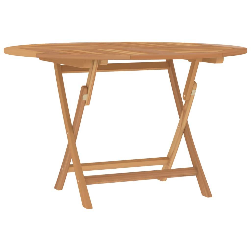 vidaXL Gartentisch Klappbar Ø 110x75 cm Massivholz Teak
