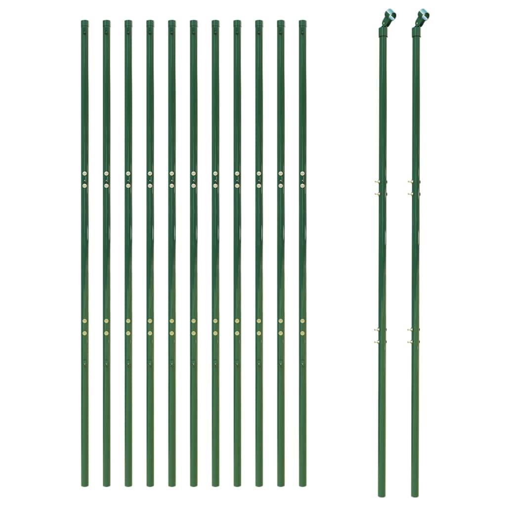 vidaXL Maschendrahtzaun Grün 1,6x25 m