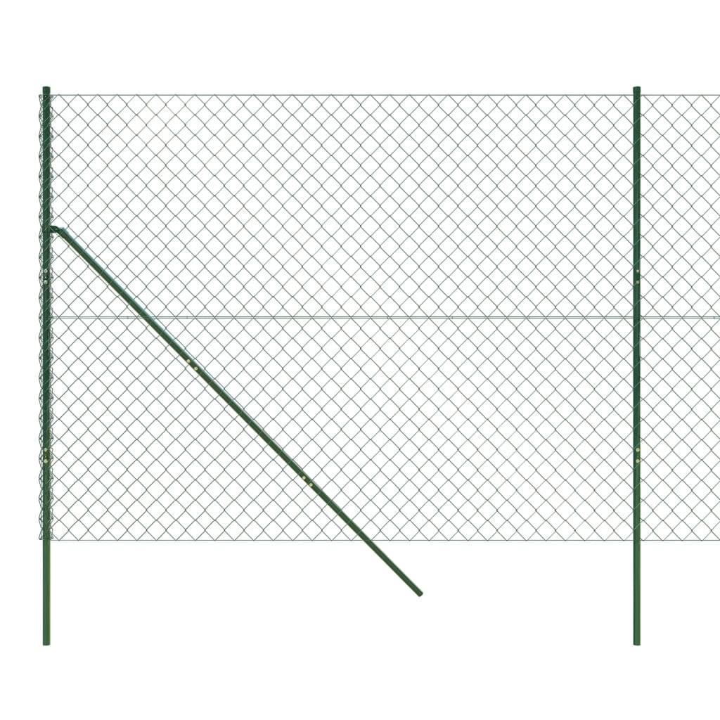 vidaXL Maschendrahtzaun Grün 1,4x10 m