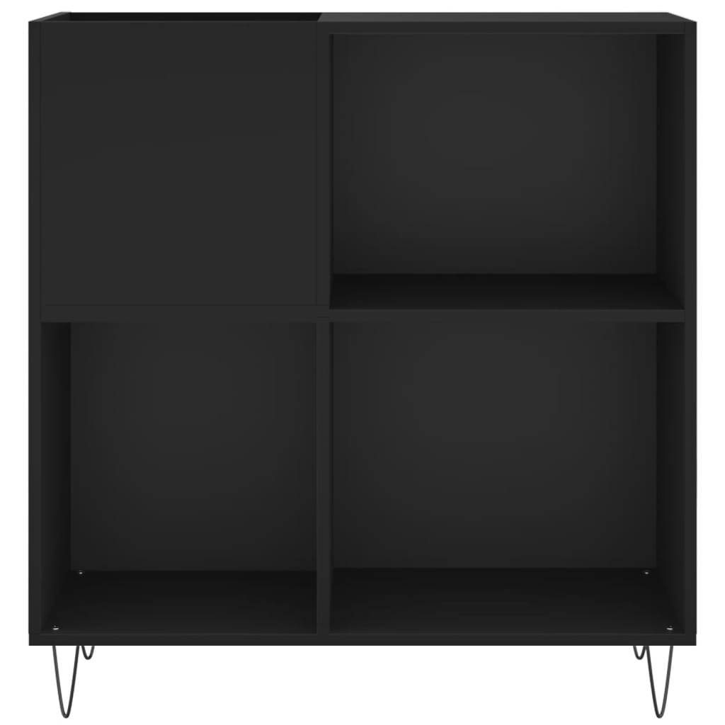 vidaXL Plattenschrank Schwarz 84,5x38x89 cm Holzwerkstoff