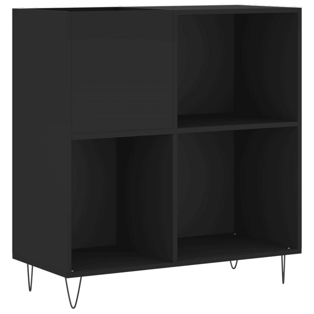 vidaXL Plattenschrank Schwarz 84,5x38x89 cm Holzwerkstoff