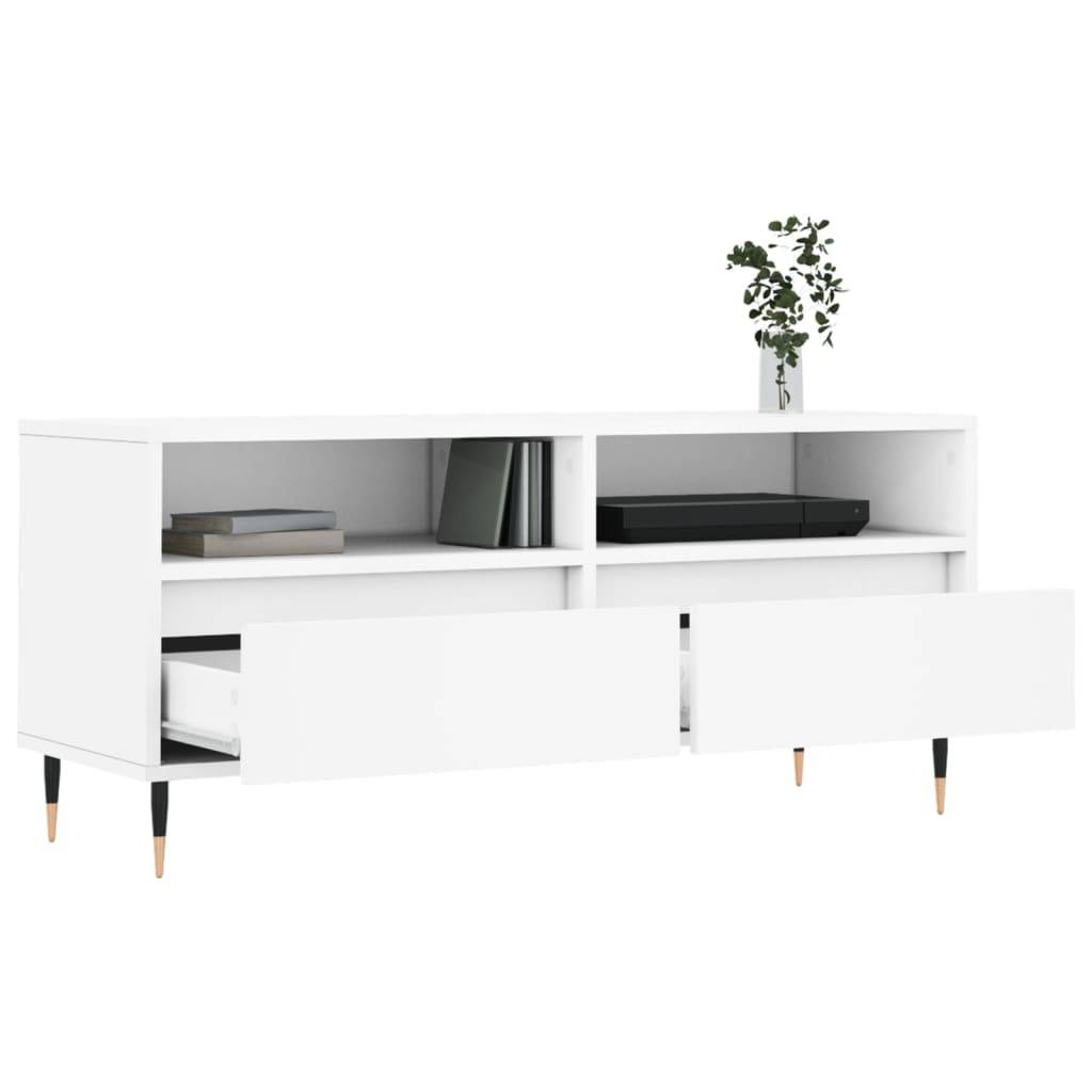 vidaXL TV-Schrank Weiß 100x34,5x44,5 cm Holzwerkstoff