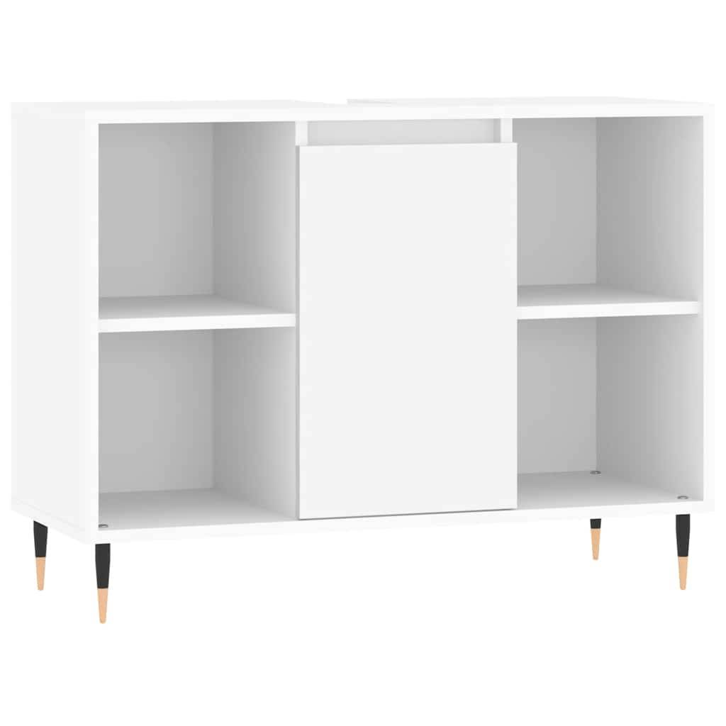 vidaXL Badschrank Weiß 80x33x60 cm Holzwerkstoff