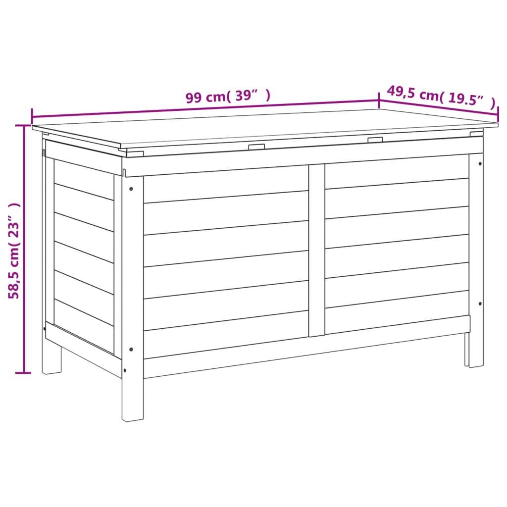 vidaXL Gartentruhe 99x49,5x58,5 cm Massivholz Tanne