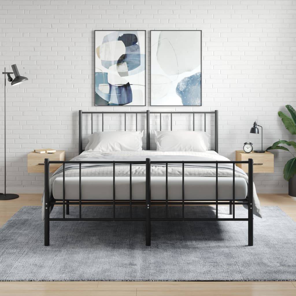vidaXL Wand-Nachttische 2 Stk. Sonoma-Eiche 35x35x20 cm
