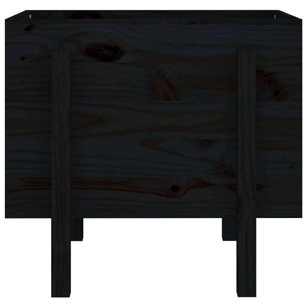 vidaXL Pflanzkübel Schwarz 62x50x57 cm Massivholz Kiefer