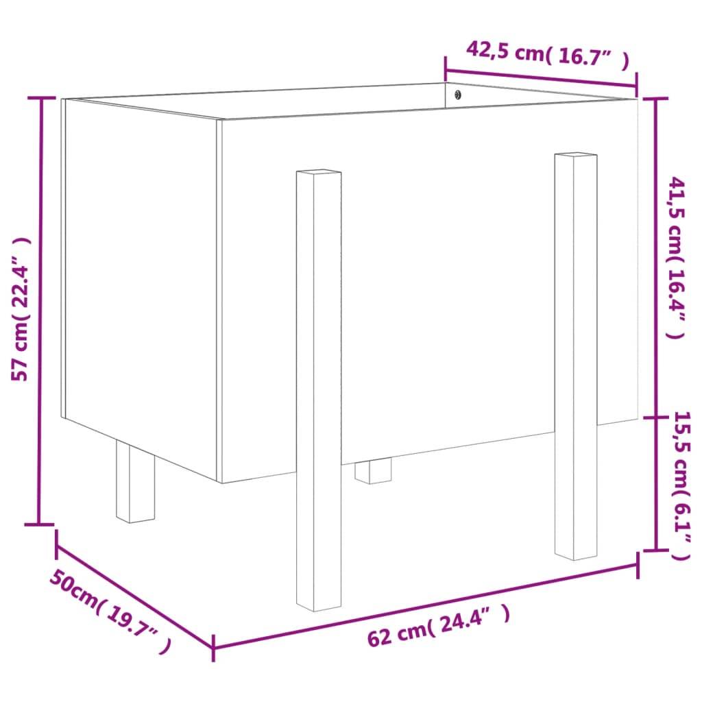 vidaXL Pflanzkübel Schwarz 62x50x57 cm Massivholz Kiefer