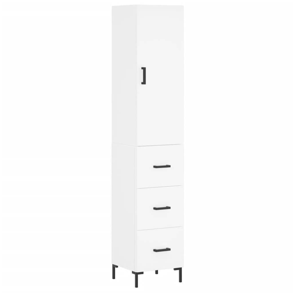 vidaXL Highboard Weiß 34,5x34x180 cm Holzwerkstoff