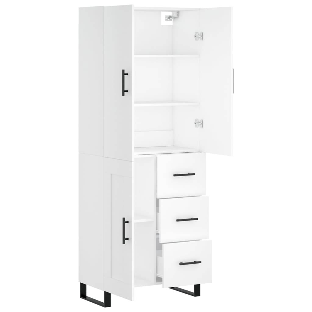 vidaXL Highboard Weiß 69,5x34x180 cm Holzwerkstoff