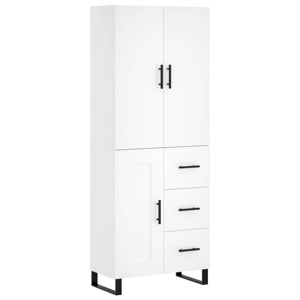 vidaXL Highboard Weiß 69,5x34x180 cm Holzwerkstoff