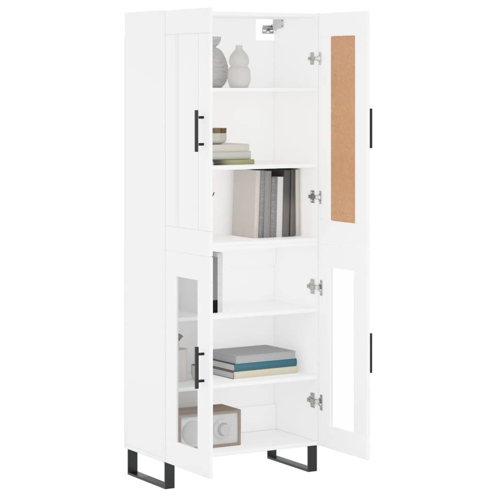 vidaXL Highboard Weiß 69,5x34x180 cm Holzwerkstoff