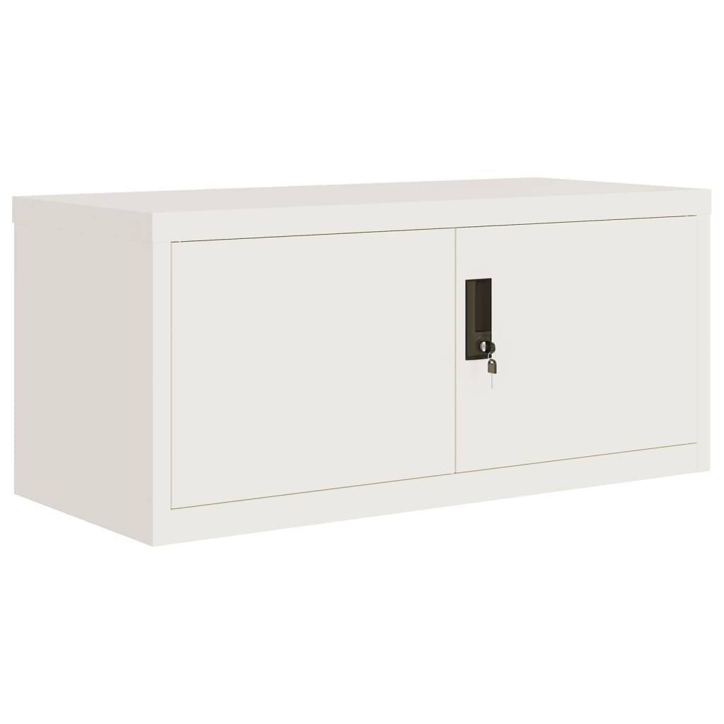 vidaXL Aktenschrank Weiß 90x40x180 cm Stahl